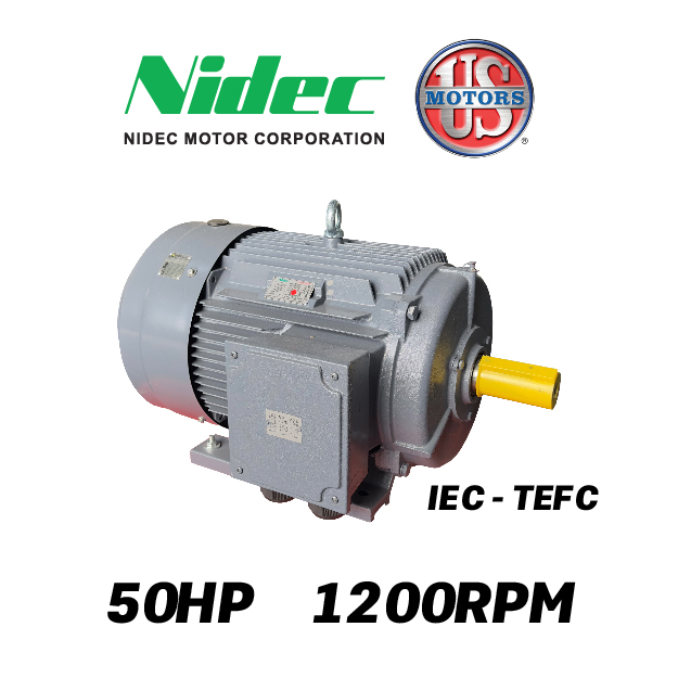 MOTOR HORIZONTAL   50,00HP 1200RPM US MOTORS MELC37E3M/ELC148S 225M1 3PH 230V 6P SF 1,15 3W DOL TEFC IEC-IE2 CI