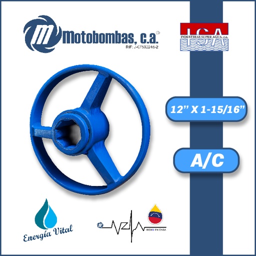 [3633ISA-0080040757] PORTACHUMACERA 12" X 1-15/16" ACERO AL CARBONO