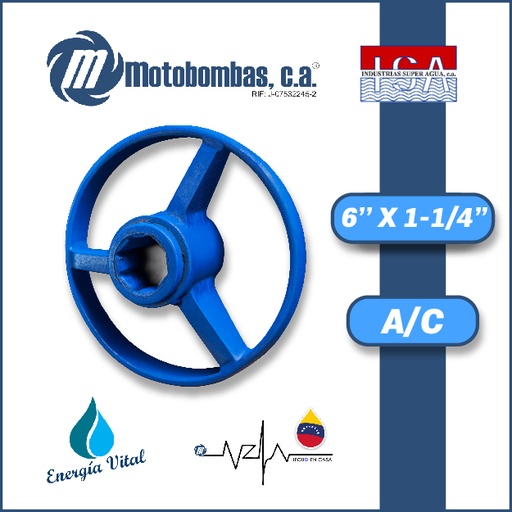 [3633ISA-0080040744] PORTACHUMACERA 6" X 1-1/4" ACERO AL CARBONO