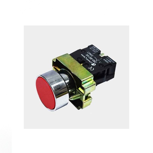 [6325VAR-CHT-NP2 - BA42] PULSADOR METALICO  COLOR ROJO  1NC  MARCA CHINT  MOD.  NP2-BA42  22MM