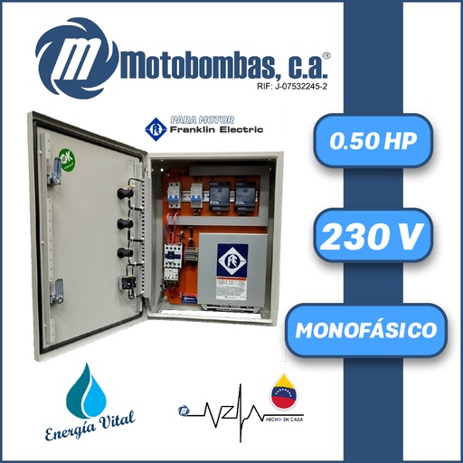 [6013MDE-IF005BAS2XN230-MI55] TABLERO DE CONTROL Y POTENCIA P/ MOTOR FRANKLIN ELECTRIC MF SERIE MDE MOD. TMDEFEQD005    0,50HP 1PH/230V