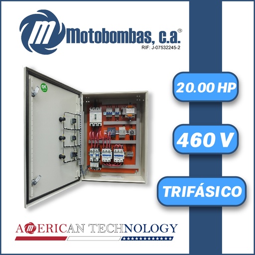 [TMDE712400200] TABLERO DE CONTROL Y POTENCIA TF  P/ MOTOR SUMERGIBLE SERIE MDE MOD. TMDE712400200 20,00HP 3PH/460V ARRANQUE ESTRELLA-TRIANGULO