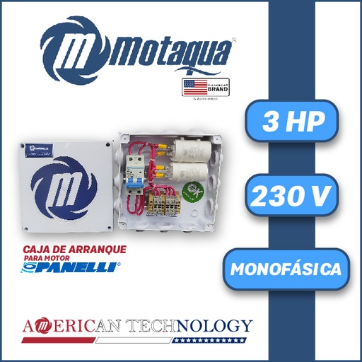 [6023MDE-PM030CON2XX230-PI56] CAJA ARRANCADORA  P/ MOTOR PANELLI MF SERIE MDE MOD. MDEPAN030    3,00HP 1PH/230V
