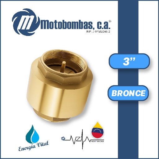 [4205VAR-8200291082] VALVULA  RETENCION  VERTICAL SERIE VAR BRONCE MOD. 3"