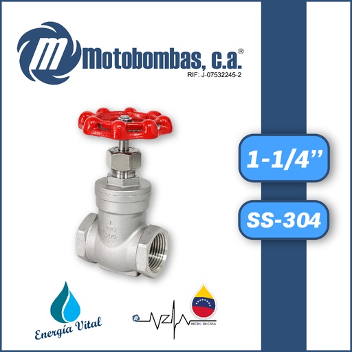 [4225ISA-8500291113] VALVULA COMPUERTA         SERIE VAR SS-304 MOD. 1-1/4"