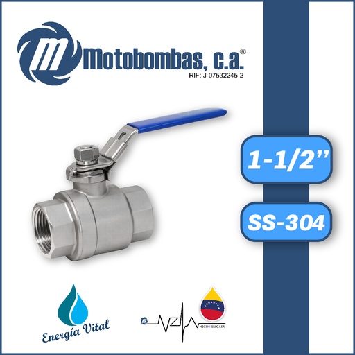 [4215ISA-0020012010] VALVULA DE BOLA        SERIE VAR SS-304 MOD. 1-1/2"