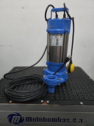 [5355MTS-2M100SVA020RHE-SF01] BOMBA SUMERGIBLE AGUAS SERVIDAS MF MOTAQUA SERIE MTS MOD. 2M050SVA20 VORTEX 2,00HP 230V 60HZ 3.450RPM 2"NPT