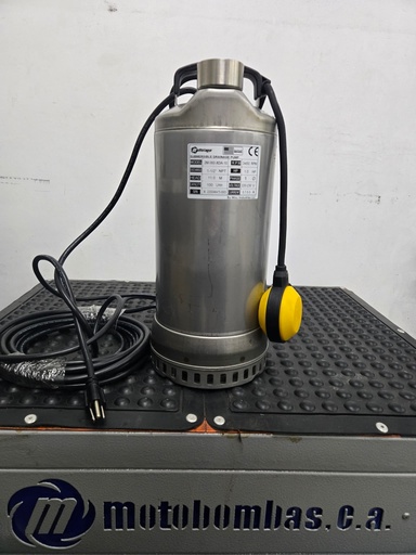 [5365MTS-2M060XDA010RFE-AS01] BOMBA SUMERGIBLE AGUAS DRENAJE MF MOTAQUA SERIE MTS MOD. 2M060XDA10  60GPM  1,00HP 230V 60HZ 3.450RPM 1-1/2"NPT