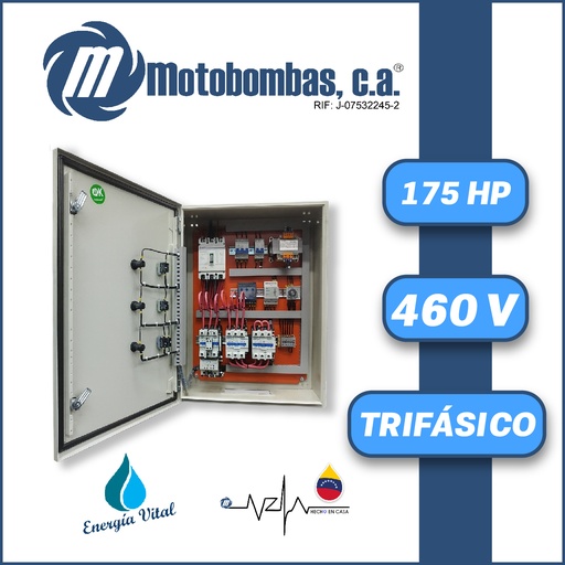 [6153MDE-TMDE712401750-0000] TABLERO DE CONTROL Y POTENCIA TF  P/ MOTOR SUMERGIBLE SERIE MDE MOD. TMDE712401750 175,00HP 3PH/460V ARRANQUE ESTRELLA-TRIANGULO