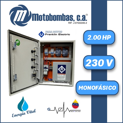 [6013MDE-6013MDE-IF020EST2XN230-MI55-0000] TABLERO DE CONTROL Y POTENCIA P/ MOTOR FRANKLIN ELECTRIC MF SERIE MDE MOD. TMDEFESTD020    2,00HP 1PH/230V