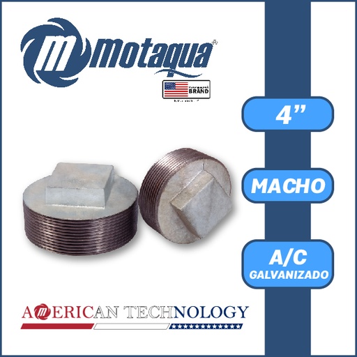 [3835VAR- TAPON040] TAPON A/C GALVANIZADO ROSCADO SERIE VAR MOD. M 4" 