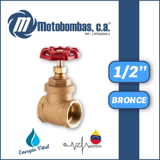 [4225ISA-8500291112b] VALVULA COMPUERTA        SERIE VAR BRONCE MOD. 1/2"
