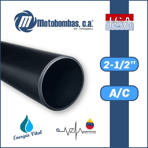 [2811VAR-S080D0250X240L-ACERO] TUBO MATERIA PRIMA A/C ASTM A53 SCH80 CC  2-1/2"