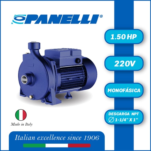 [5065PAN-1] BOMBA MONOBLOCK  PANELLI PSC 170M 1,50HP/220V/1PH/60HZ 1-1/4" X 1" NPT