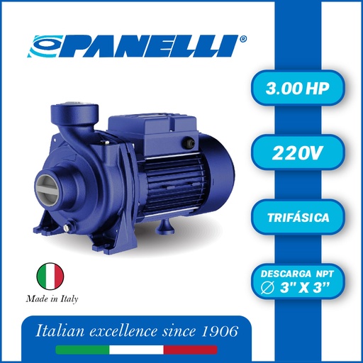 [5065PAN-3] BOMBA MONOBLOCK  PANELLI PSCH 6A 3,00HP/220V/3PH/60HZ 3" X 3" NPT 