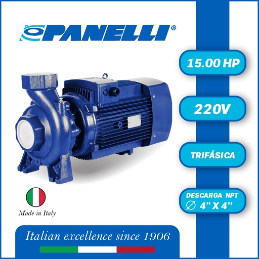 [5065PAN-10] BOMBA MONOBLOCK  PANELLI PSCT 660 C 15,00HP/220V/3PH/60HZ 4" X 4" NPT