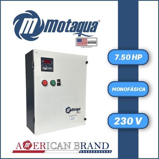 [6005MKD-6005MKD-075-0000] TABLERO DE CONTROL Y POTENCIA MOTAQUA MF SERIE MKD MOD. TMDEMM6WRF0100F  7,50HP 1PH/230V INCLUYE CAPACITORES DE TRABAJO