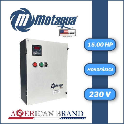 [6005MKD-6005MKD-150-0000] TABLERO DE CONTROL Y POTENCIA MOTAQUA MF SERIE MKD MOD. TMDEMM6WRF0100F  15,00HP 1PH/230V INCLUYE CAPACITORES DE TRABAJO