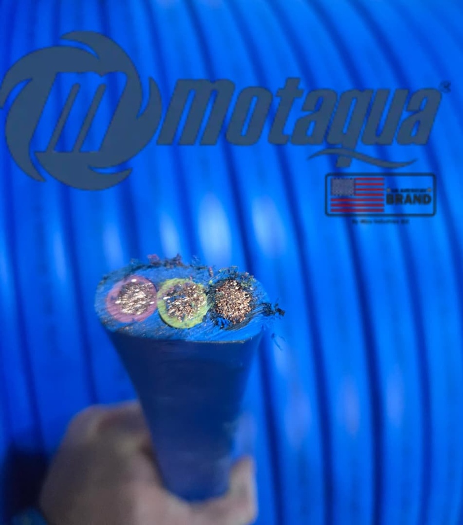 CABLE SUMERGIBLE PLANO PANELLI/MOTAQUA AWG 600V 75C PVC/PVC SERIE MAE MOD.  3x4