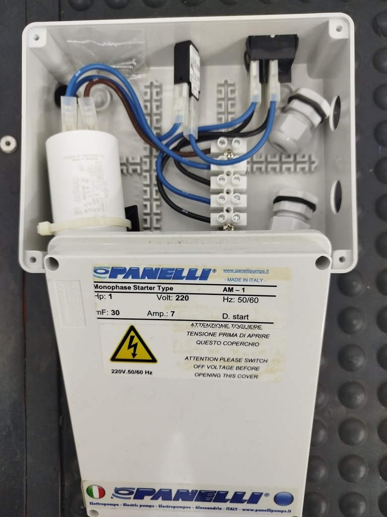 CAJA ARRANCADORA   PANELLI MF  SERIE PAM MOD. AM010 1,00HP 1PH/230V