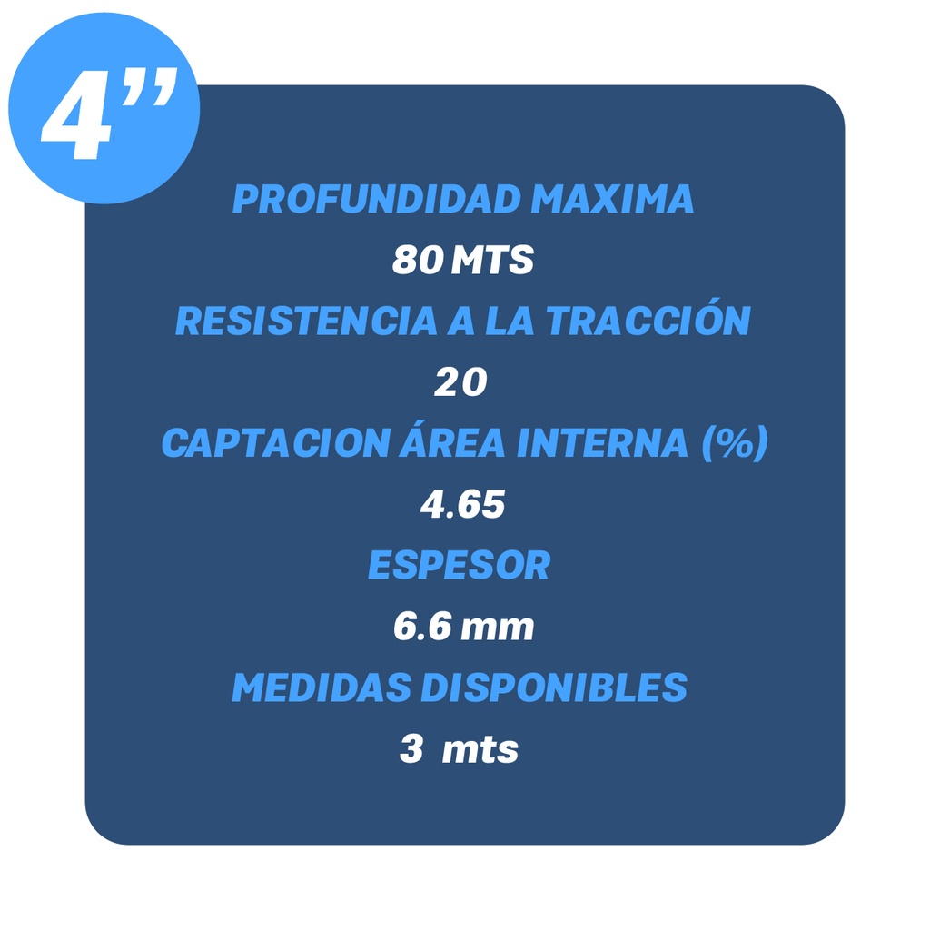 TUBO CASING RANURADO LISO uPVC MOTAQUA MSM CM 4,00" X 3 MTS X 1,00 MM