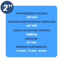 TUBO COLUMNA uPVC MOTAQUA MGS HEAVY1  2" X 3,00 MTS