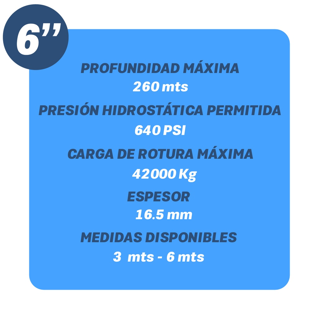 TUBO COLUMNA uPVC MOTAQUA MKD HEAVY1  6" X 3,00 MTS