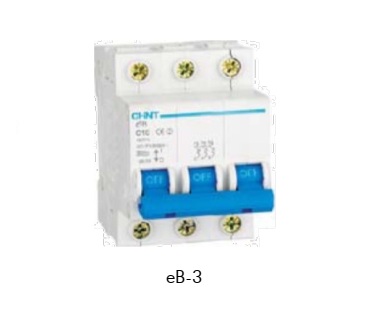 BREAKER TERMOMAGNETICO 3P MARCA CHINT SERIE eB-3 MOD. 50A