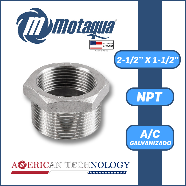 REDUCCION A/C GALVANIZADA ROSCADA SERIE VAR MOD. BUSHING  2-1/2" X 1-1/2"