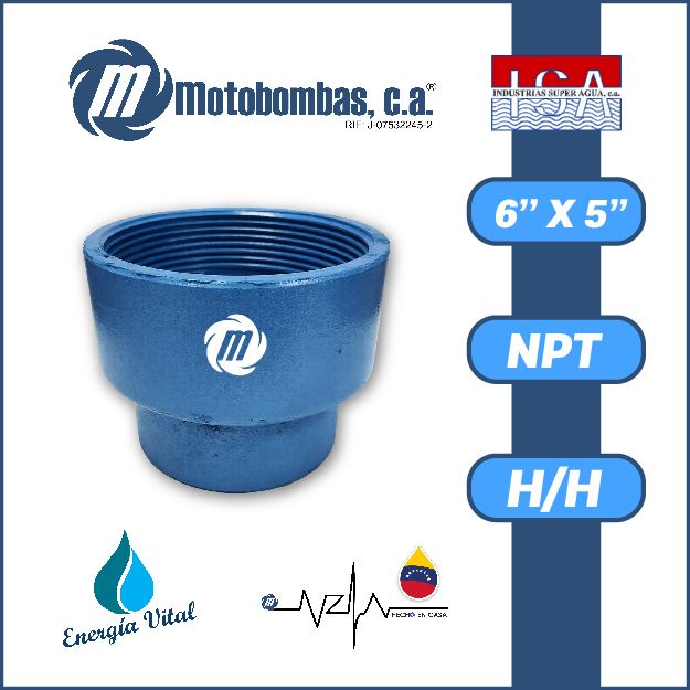 REDUCCION A/C ROSCADA SERIE ISA MOD. H/H  6" X 5"