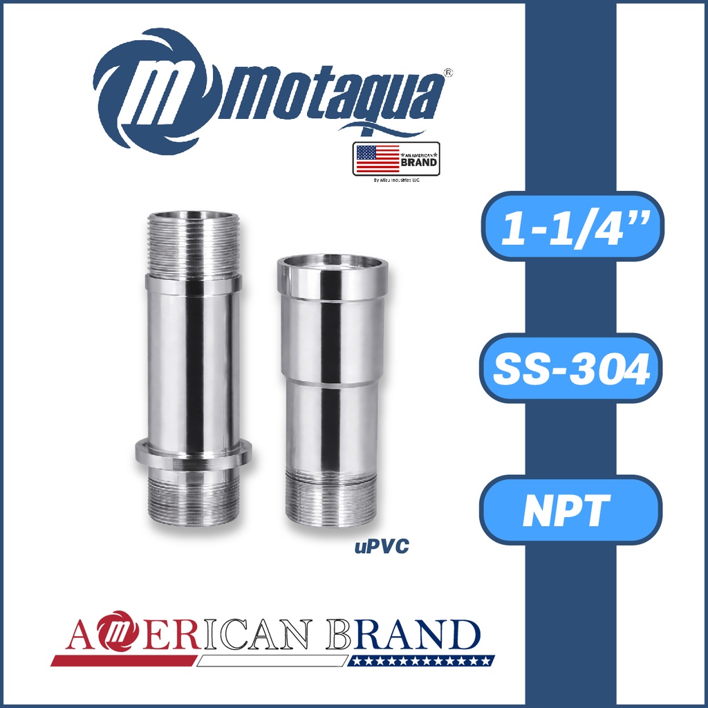 ADAPTADOR COLUMNA uPVC MOTAQUA MKD TOP-BOTTON 1-1/4" SS-304