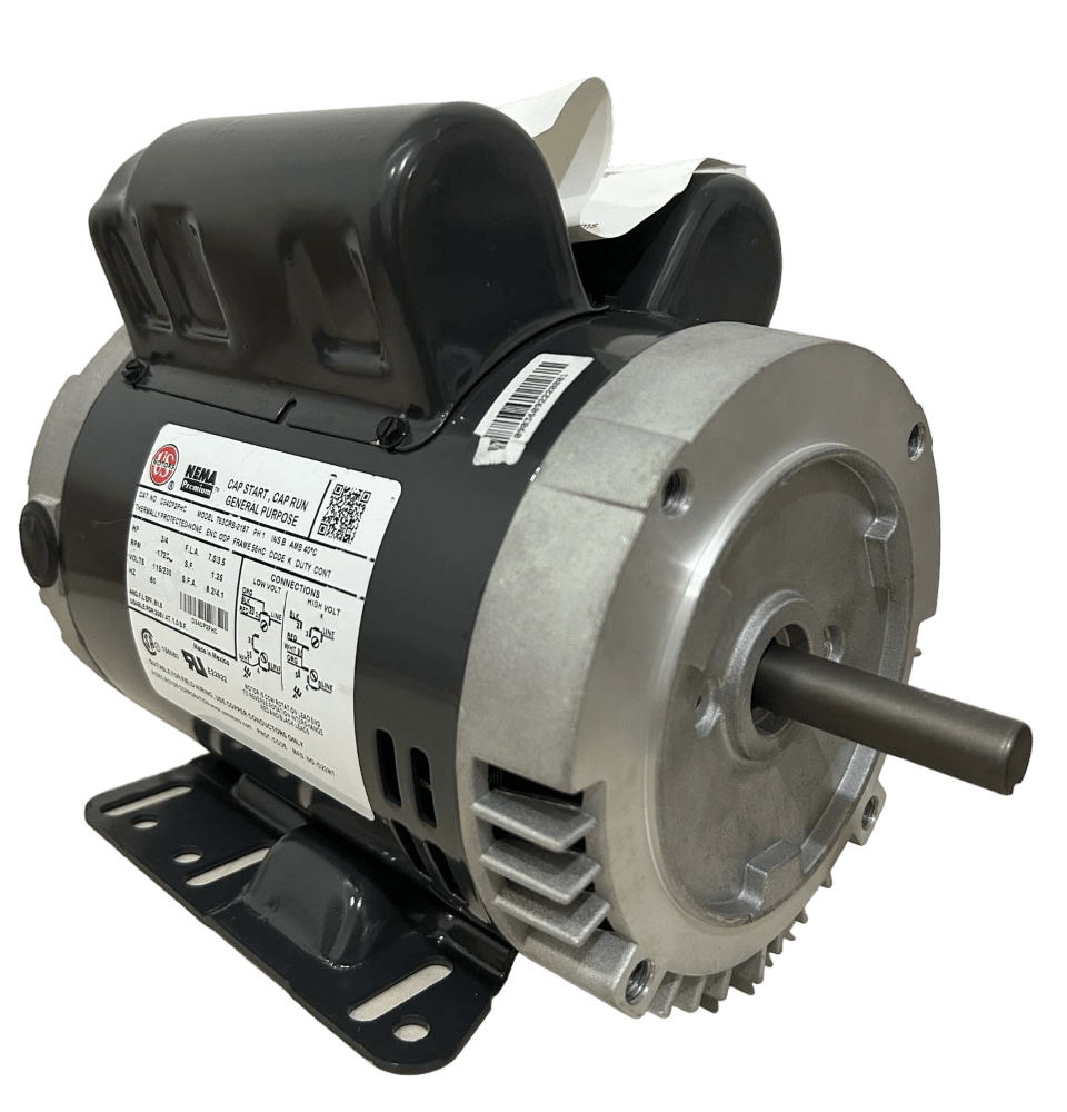 MOTOR HORIZONTAL TC  0,75HP 1800RPM US MOTORS D34CP2PHC 1PH 115/208-230V 4P SF 1,15 3W DOL 56HC ODP NEMA CI