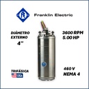 MOTOR SUMERGIBLE TF FRANKLIN  4" SERIE WWELL HT MOD. 2347278602G    5,00HP 3PH/460V/60HZ/2P 3600RPM 3W DOL NEMA4 WF-C                              