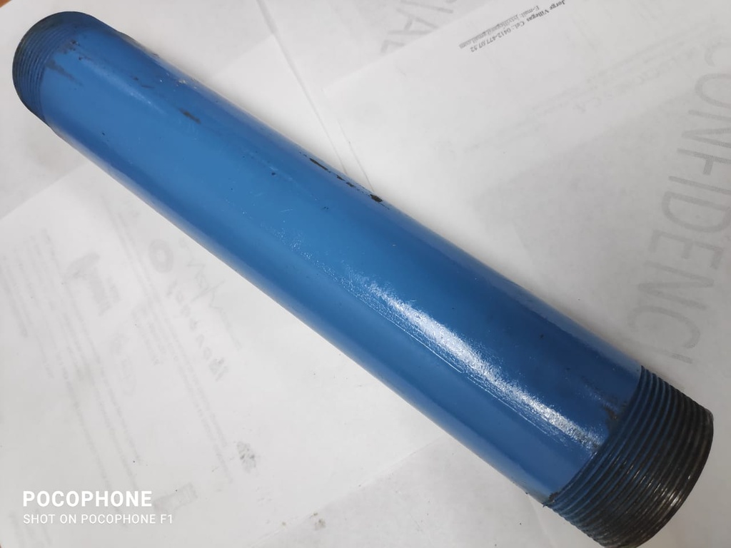 NIPLE 1 MTS 1" ACERO AL CARBONO ASTM A53 SCH 40