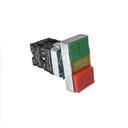 PULSADOR DOBLE MANDO METALICO LUMINOSO 1NO+1NC  MARCA CHINT  MOD.  NP2-BW8465  22MM