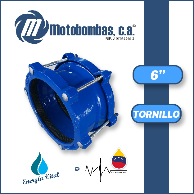 UNION JUNTA DRESSER CON TORNILLO 6"