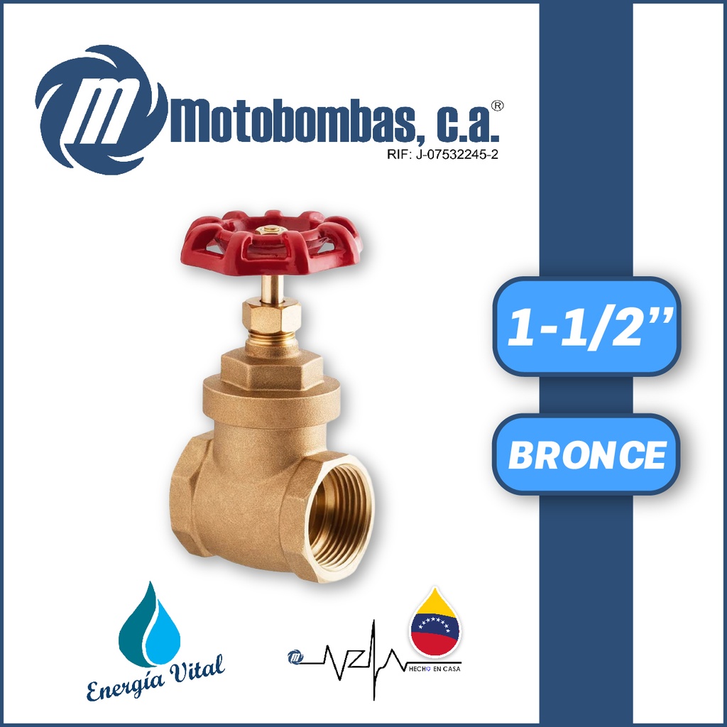 VALVULA COMPUERTA     SERIE VAR BRONCE MOD. 1-1/2"