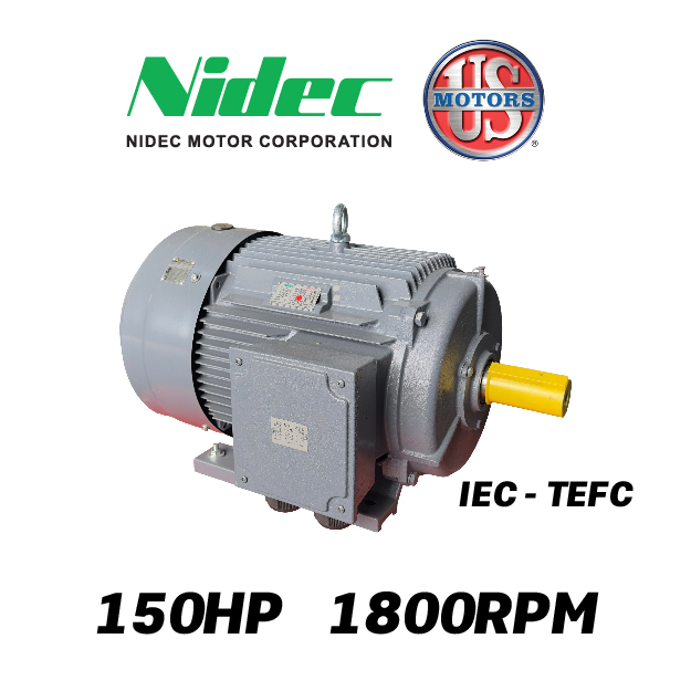 MOTOR HORIZONTAL 150,00HP 1800RPM US MOTORS MELC110E2M / ELC162S 3PH 220-440V 4P SF 1,15 9W DOL 280M1 TEFC IEC-IE2 CI