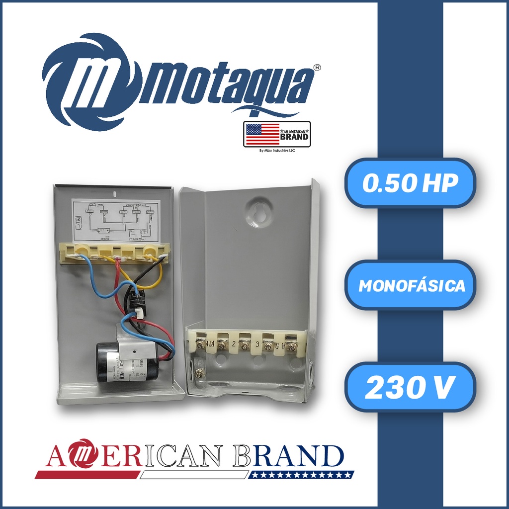 CAJA ARRANCADORA MOTAQUA MF SERIE     MTS MOD. MCB2005  0,50HP 1PH/230V