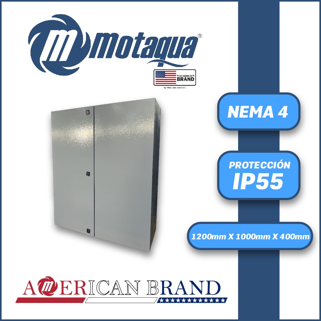 CAJA INDUSTRIAL NEMA 4 MARCA MOTAQUA  SERIE  MUX-A  MOD.  1200X1000X400 DOBLE PUERTA