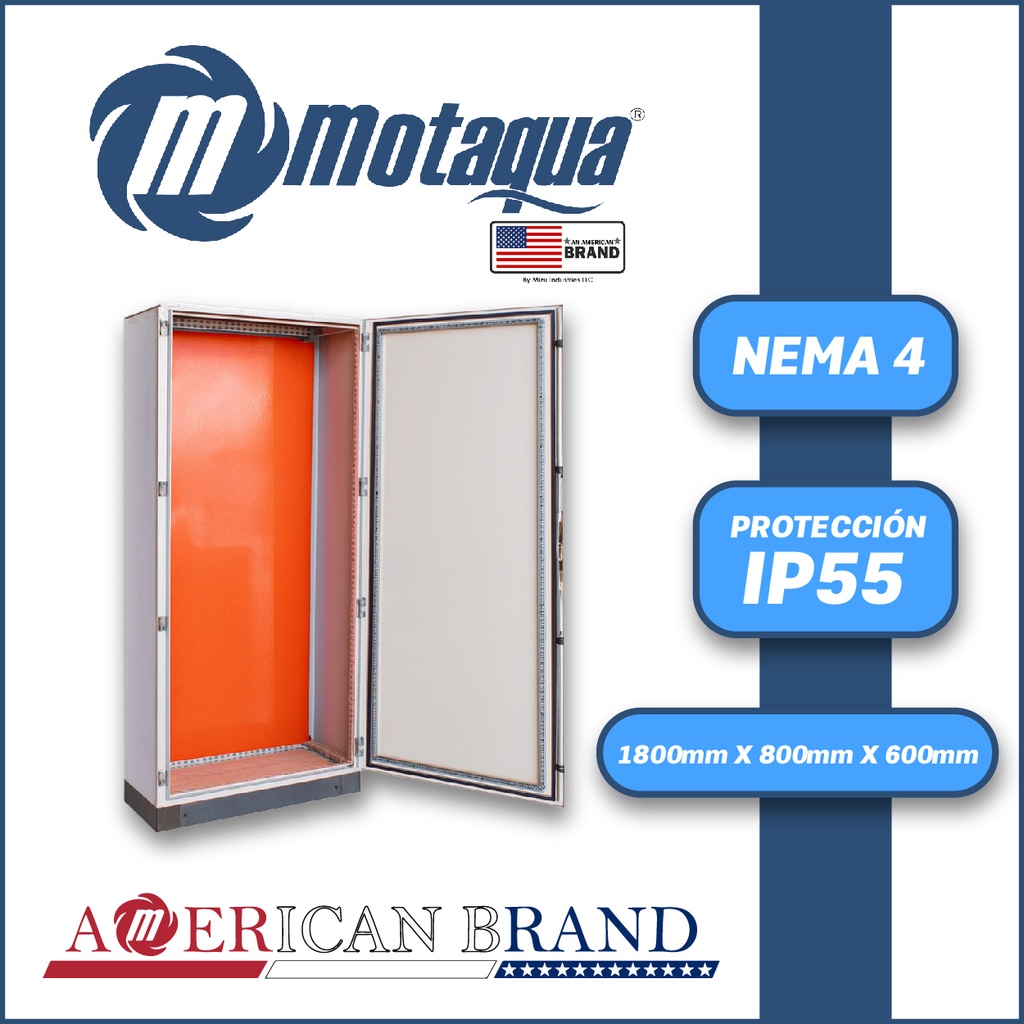 CAJA INDUSTRIAL NEMA 4 MARCA MOTAQUA  SERIE  MUX-BW  MOD.  1800X800X600 MODULAR