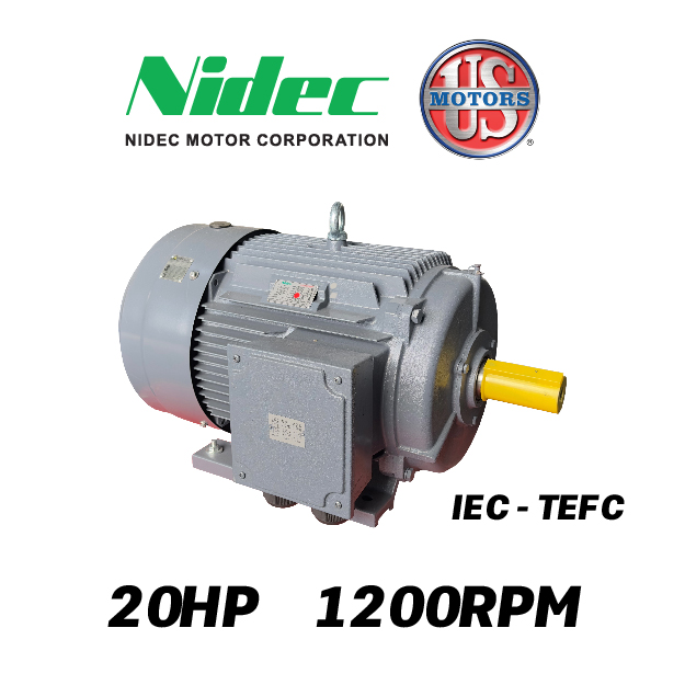 MOTOR HORIZONTAL  20,00HP 1200RPM US MOTORS MELC15E3M / ELC136S 3PH 220-440V 6P SF 1,15 9W DOL 160L1 TEFC IEC-IE2 CSWI
