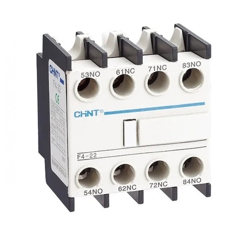 [6415CHT-F4-22] CONTACTO  AUXILIAR MARCA CHINT MONTAJE SUPERIOR 2NA + 2NC  SERIE NC1 / NC2 MOD. 12/800A