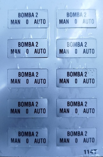 [6914VAR-020114T] ETIQUETA "BOMBA 2 MAN-O-AUTO"
