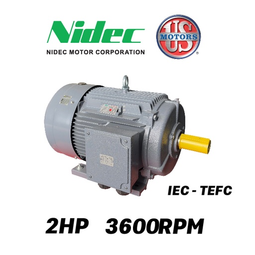 [7905USM-5US002023T080M3-0AI1] MOTOR HORIZONTAL   2,00HP 3600RPM US MOTORS MELC32E1M / ELC107S 3PH 220-440V 2P SF 1,15 9W DOL 80M3 TEFC IEC-IE2 CI