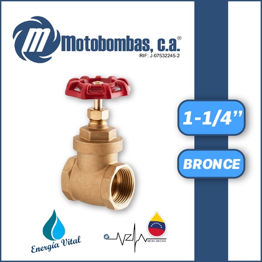 [4225ISA-8500291113] VALVULA COMPUERTA      SERIE VAR BRONCE MOD. 1-1/4"