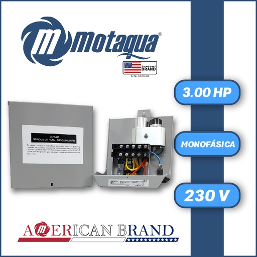 [6005MTS-RS030EST1XX230-MI23] CAJA ARRANCADORA MOTAQUA MF SERIE  MTS MOD. MCB1030  3,00HP 1PH/230V