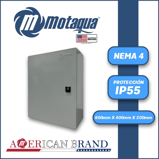 [6905VAR-MUX-A 6040/20] CAJA INDUSTRIAL NEMA 4 MARCA MOTAQUA  SERIE  MUX-A  MOD.  600X400X200